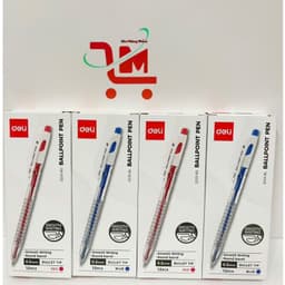 Hộp 12 Cây Bút Bi Q125 DELI Ngòi 0.5MM Mực Xanh, Đỏ, Đen/ Màu Mực Đẹp, Kiểu Dáng Đẹp, Ngòi Viết Êm, Chất Lượng Tốt 2