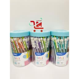 Bút Bi BALI Q02836 Deli Ngòi 0.7MM Mực Xanh, Ngòi Êm, Màu Mực Tươi Sáng, Chất Lượng Tốt 2