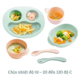 Bộ Ăn Dặm 6 Món Cho Bé Inochi Amori – Giúp Bé Tự Ăn, Phát Triển Kỹ Năng, Tiêu Chuẩn Nhật Bản 1