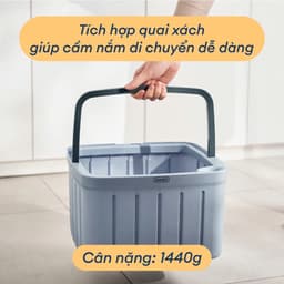Bộ Cây Lau Nhà Tách Nước Souji | Xoay 360°, Tách Nước Sạch & Bẩn Thông Minh, Chất Liệu Cao Cấp 5
