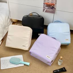 Túi Đựng Đồ Makeup Du Lịch Kèm Gương Tiện Lợi, Túi Trang Điểm Chất Liệu Da Chống Thấm Nước Snowly 9