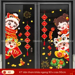 Decal Tết 2026 hít tĩnh điện dán cửa kính không keo dễ dán gỡ 42 1
