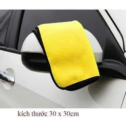 Khăn lau xe Microfiber cao cấp không rụng lông, khăn lau ô tô, xe hơi chuyên dụng mềm mịn siêu thấm hút 2