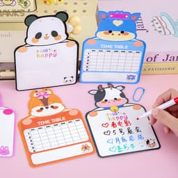 (Tặng Kèm Dán Sticker)Vỉ 20 Chiếc Bảng Viết Vẽ Tự Xóa Thông Minh Có Kèm Bút 2