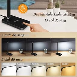 Đèn học để bàn chống cận bảo vệ mắt, đèn bàn làm việc Lovida tích điện 10.000mAh ánh sáng không nhấp nháy RA/CRI 95-97 3