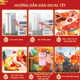 Decal Tết 2026 hít tĩnh điện dán cửa kính không keo dễ dán gỡ 42 4