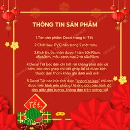 Decal Tết 2026 hít tĩnh điện dán cửa kính không keo dễ dán gỡ 42 3