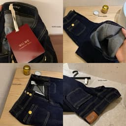 [𝑻𝒉𝒆𝑴𝒂𝒚 x 𝐖𝐆𝐖𝐄] Quần Jean Suông WG.WE 7436, Quần Jean Nữ Ống Rộng Lưng Cao Phối Túi Trước Co Giãn Giúp Tôn Dáng 2