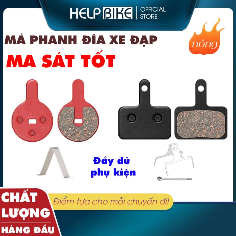 Má phanh đĩa xe đạp thể thao (1 CẶP), Cặp má phanh đĩa ma sát tốt chống mài mòn MPD