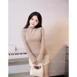 Áo Thun Ôm Body Nữ Giữ Nhiệt Tay Dài JUSTDUN G2 – Cổ Cao 3cm, Chất Nhung Mịn Dày Dặn, Co Giãn 9