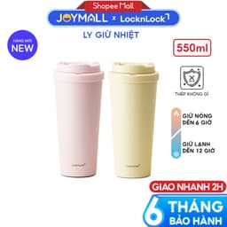 Ly Giữ Nhiệt LocknLock Energetic Tumbler LHC3249YELS01 LHC3249LPIKS01 550ml, Hàng Chính Hãng-JoyMall 2