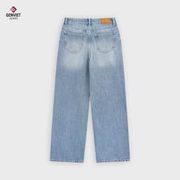 [ẨN] Quần jean nữ dáng suông GENVIET JEANS light sáng vải denim co giãn nhẹ công sở dễ phối đồ tôn dáng 9062 3
