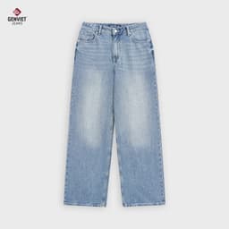 [ẨN] Quần jean nữ dáng suông GENVIET JEANS light sáng vải denim co giãn nhẹ công sở dễ phối đồ tôn dáng 9062 2