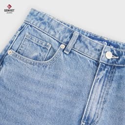 [ẨN] Quần jean nữ dáng suông GENVIET JEANS light sáng vải denim co giãn nhẹ công sở dễ phối đồ tôn dáng 9062 5