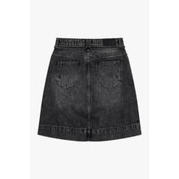 Chân váy jean chữ A ngắn GENVIET JEANS chất Denim basic cạp cao dễ phối đồ thanh lịch 9110 7