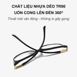 Gọng kính cận thời trang nam nữ NARO EYEWEAR dáng tròn nhựa TR90 dẻo, siêu nhẹ thời trang - 8125 4