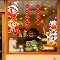 Decal Tết 2026 hít tĩnh điện dán cửa kính không keo dễ dán gỡ 42 8