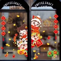 Decal Tết 2026 hít tĩnh điện dán cửa kính không keo dễ dán gỡ 42 7
