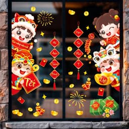 Decal Tết 2026 hít tĩnh điện dán cửa kính không keo dễ dán gỡ 42 9