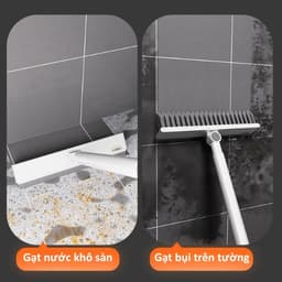 Cây Chà Sàn Nhà Tắm 2 Trong 1 Kèm Gạt Nước Cán Dài 100cm Xoay 180 Độ Thông Minh 5