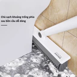 Cây Chà Sàn Nhà Tắm 2 Trong 1 Kèm Gạt Nước Cán Dài 100cm Xoay 180 Độ Thông Minh 6
