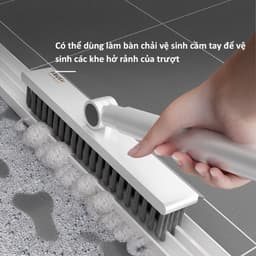 Cây Chà Sàn Nhà Tắm 2 Trong 1 Kèm Gạt Nước Cán Dài 100cm Xoay 180 Độ Thông Minh 2
