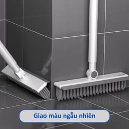 Cây Chà Sàn Nhà Tắm 2 Trong 1 Kèm Gạt Nước Cán Dài 100cm Xoay 180 Độ Thông Minh 9