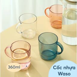 Cốc Nhựa Waso Inochi |Nhựa Cao Cấp An Toàn, Trong Suốt, Bền Đẹp, Màu Sắc Sang Trọng (360ml – 490ml) 4