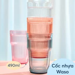 Cốc Nhựa Waso Inochi |Nhựa Cao Cấp An Toàn, Trong Suốt, Bền Đẹp, Màu Sắc Sang Trọng (360ml – 490ml) 6