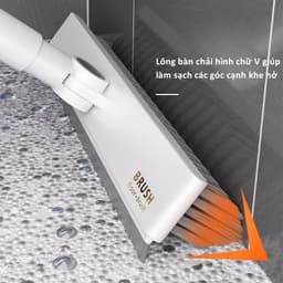 Cây Chà Sàn Nhà Tắm 2 Trong 1 Kèm Gạt Nước Cán Dài 100cm Xoay 180 Độ Thông Minh 7