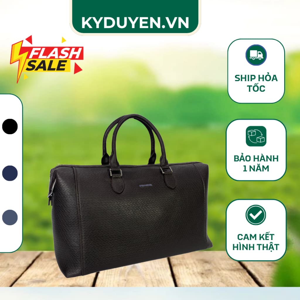 Túi Du Lịch Da Cao Cấp Màu Nâu Đậm – Da Thật 100% – Kiểu Dáng Công Sở, Du Lịch, Đựng Hành Lý Sang Trọng