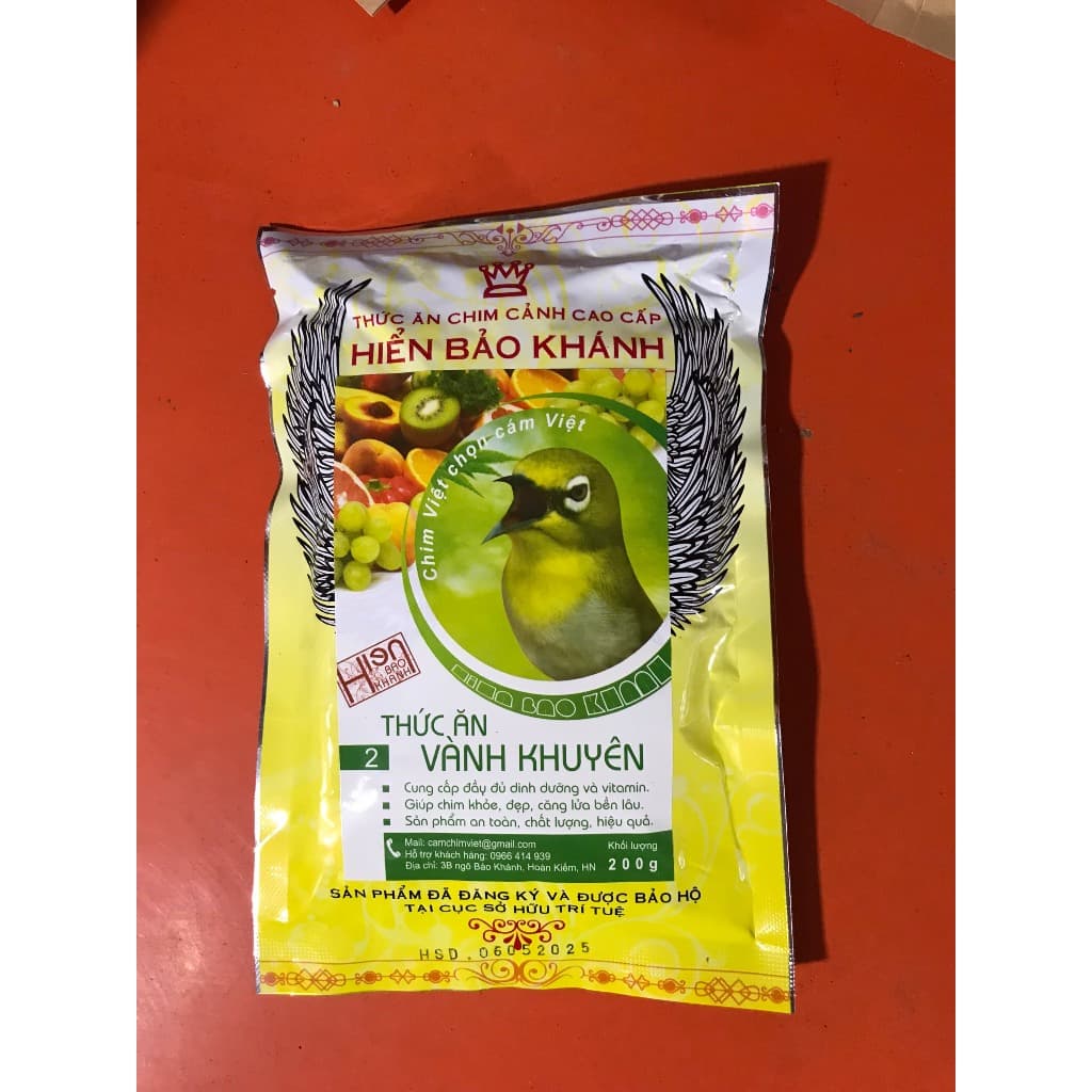 Combo 3 Gói Cám Khuyên 2 Hiển Bảo Khánh 200Gr Giúp Chim Líu Căng Chính Hãng Cao Cấp