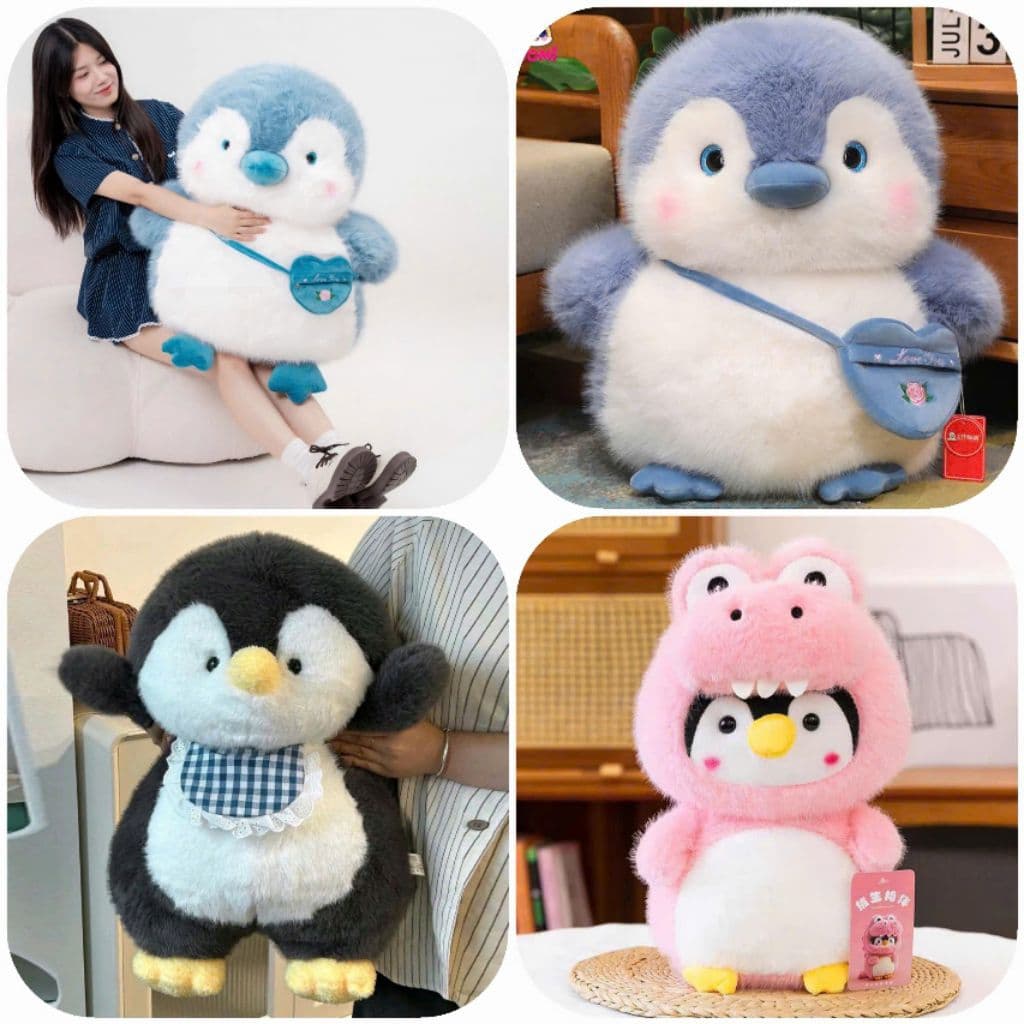 Chim Cánh Cụt Đeo Yếm 75cm , Gấu Bông Chim Cánh Cụt siêu Đẹp Miu Gấu XXih