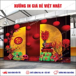 Phông Tết 2027 in Theo yêu cầu_Kích thước/Tên_Nội dung tùy ý_In Lấy ngay 3