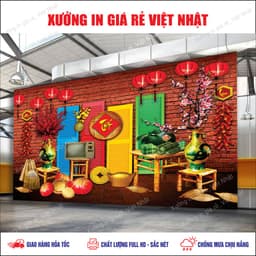 Phông Tết 2027 in Theo yêu cầu_Kích thước/Tên_Nội dung tùy ý_In Lấy ngay 7