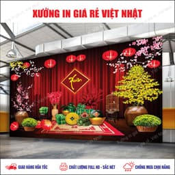 Phông Tết 2027 in Theo yêu cầu_Kích thước/Tên_Nội dung tùy ý_In Lấy ngay 9