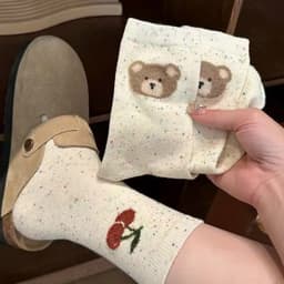 Tất cao cổ cotton hàng loại đẹp M9 Cherry 3