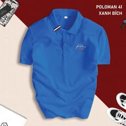 Áo Thun Polo Nam Basic POLOMAN 41 cổ bẻ Chất CVC vải cá sấu sang trọng lịch lãm, thoáng mát 2
