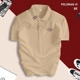 Áo Thun Polo Nam Basic POLOMAN 41 cổ bẻ Chất CVC vải cá sấu sang trọng lịch lãm, thoáng mát 3