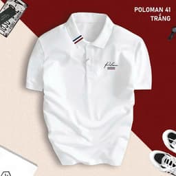 Áo Thun Polo Nam Basic POLOMAN 41 cổ bẻ Chất CVC vải cá sấu sang trọng lịch lãm, thoáng mát 1