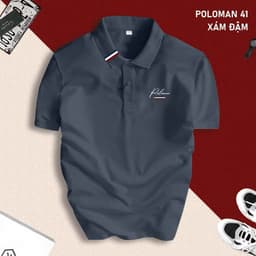Áo Thun Polo Nam Basic POLOMAN 41 cổ bẻ Chất CVC vải cá sấu sang trọng lịch lãm, thoáng mát 8