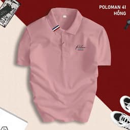 Áo Thun Polo Nam Basic POLOMAN 41 cổ bẻ Chất CVC vải cá sấu sang trọng lịch lãm, thoáng mát 9