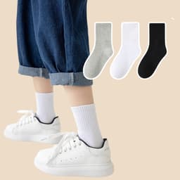 Set 10 Đôi Tất Len Cao Cổ Trẻ Em Cotton Giữ Ấm Cho Bé Trai Bé Gái 1–12 Tuổi te132 3