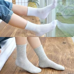 Set 10 Đôi Tất Len Cao Cổ Trẻ Em Cotton Giữ Ấm Cho Bé Trai Bé Gái 1–12 Tuổi te132 2