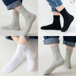 Set 10 Đôi Tất Len Cao Cổ Trẻ Em Cotton Giữ Ấm Cho Bé Trai Bé Gái 1–12 Tuổi te132 6