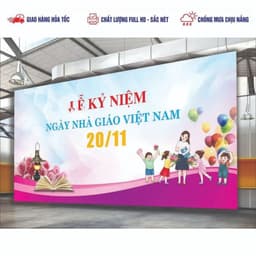 Phông Nền Ngày Nhà giáo Việt Nam 20/11 in theo yêu cầu_ Kích thước, tên, nội dung tùy ý_ In lấy ngay 8