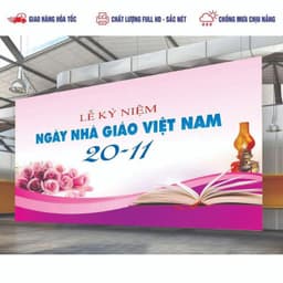 Phông Nền Ngày Nhà giáo Việt Nam 20/11 in theo yêu cầu_ Kích thước, tên, nội dung tùy ý_ In lấy ngay 5