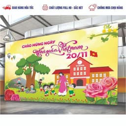Phông Nền Ngày Nhà giáo Việt Nam 20/11 in theo yêu cầu_ Kích thước, tên, nội dung tùy ý_ In lấy ngay 6