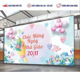 Phông Nền Ngày Nhà giáo Việt Nam 20/11 in theo yêu cầu_ Kích thước, tên, nội dung tùy ý_ In lấy ngay 3