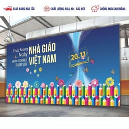 Phông Nền Ngày Nhà giáo Việt Nam 20/11 in theo yêu cầu_ Kích thước, tên, nội dung tùy ý_ In lấy ngay 9